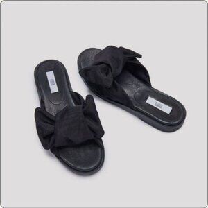 MIISTA London Valerie Sandal Bow Black Sz 36 / US 5.5